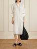 Striped voile midi dress
