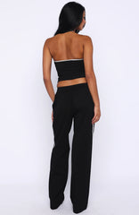 Boss Babe Vibes Track Pants Black