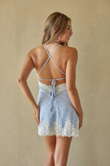 Clairo Lace Polka Dot Mini Dress