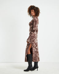 Stammy Cut Out Midi Dress Acid Wash Multi