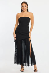 Black Maxi Dress Strapless