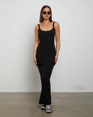 Backless Midi Dress in Black
