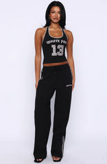 Boss Babe Vibes Track Pants Black