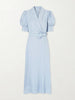 Effie belted striped linen-blend midi dress