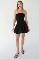 SMOCKED TUBE MINI DRESS