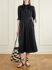 Lala leopard-jacquard silk midi dress