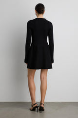 RIBBED PEPLUM MINI DRESS