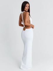 ORGIAN MAXI DRESS WHITE