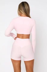 Keep Up High Waisted Shorts 4" Ballet Pink