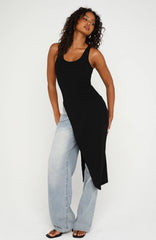 Calm And Collected Longline Top Black