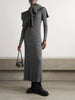 Ribbed wool turleneck midi dress