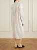 Striped voile midi dress