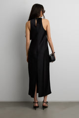 SLEEVELESS MIDI SATIN DRESS