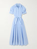 Truman belted striped cotton midi shirt dress
