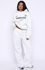 Vibe Too High Wide Leg Sweatpants Grey Marle
