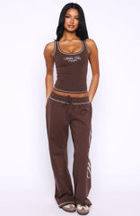 Don't Need Anyone Track Pants Chocolate