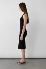 KNIT FORM RACERBACK MIDI DRESS