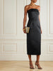 Keeley strapless duchesse-satin midi dress