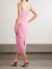 Amaro crystal-embellished pleated taffeta midi dress
