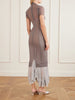Cloudy Border lace-trimmed midi dress
