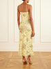 Floral-print bow-detailed halterneck silk-crepe midi dress
