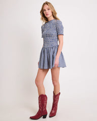 Bonnie Shirred Bubble Mini Dress