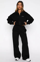 Test Drive Wide Leg Sweatpants Black