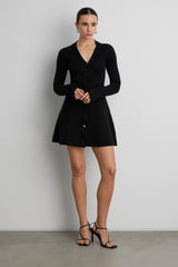 RIBBED PEPLUM MINI DRESS