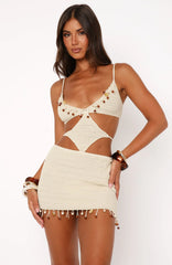Like Magic Knit Mini Dress Oatmeal