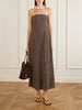 Bias polka-dot silk-crepe de chine midi dress