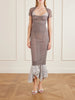 Cloudy Border lace-trimmed midi dress