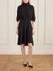 Emmeline draped silk midi dress