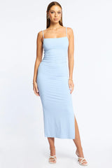 Blue Bodycon Dress Maxi