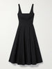 Wells pleated cotton-blend poplin midi dress
