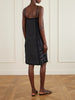 Embroidered silk midi dress