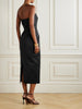 Keeley strapless duchesse-satin midi dress