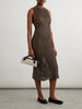 Macramé cotton-blend midi dress