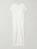 Yuna embroidered cotton-blend midi dress