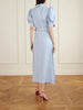 Effie belted striped linen-blend midi dress