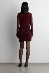 RUCHED WAIST SQUARE NECK MINI DRESS