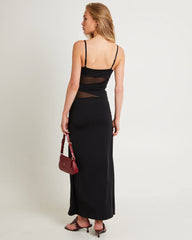 Carmel Mesh Twist Midi Dress