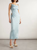 Cutout crepe midi dress
