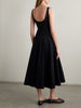 Wells pleated cotton-blend poplin midi dress