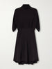Emmeline draped silk midi dress